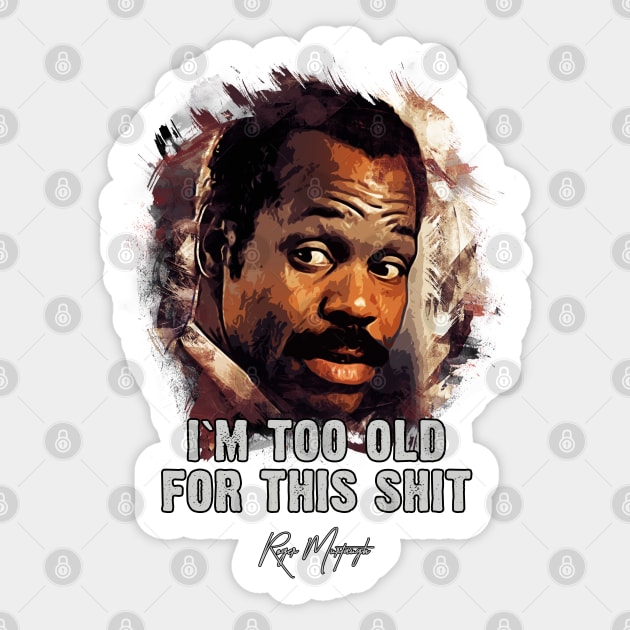 Danny Glover as Roger Murtaugh Sticker by Naumovski